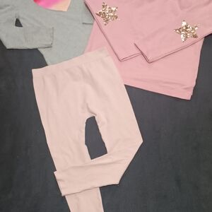 Two Tops/Leggings Set For Girl Size 4-6